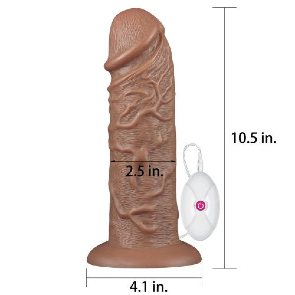 Large Vibrating Dildo King-size 10.5"