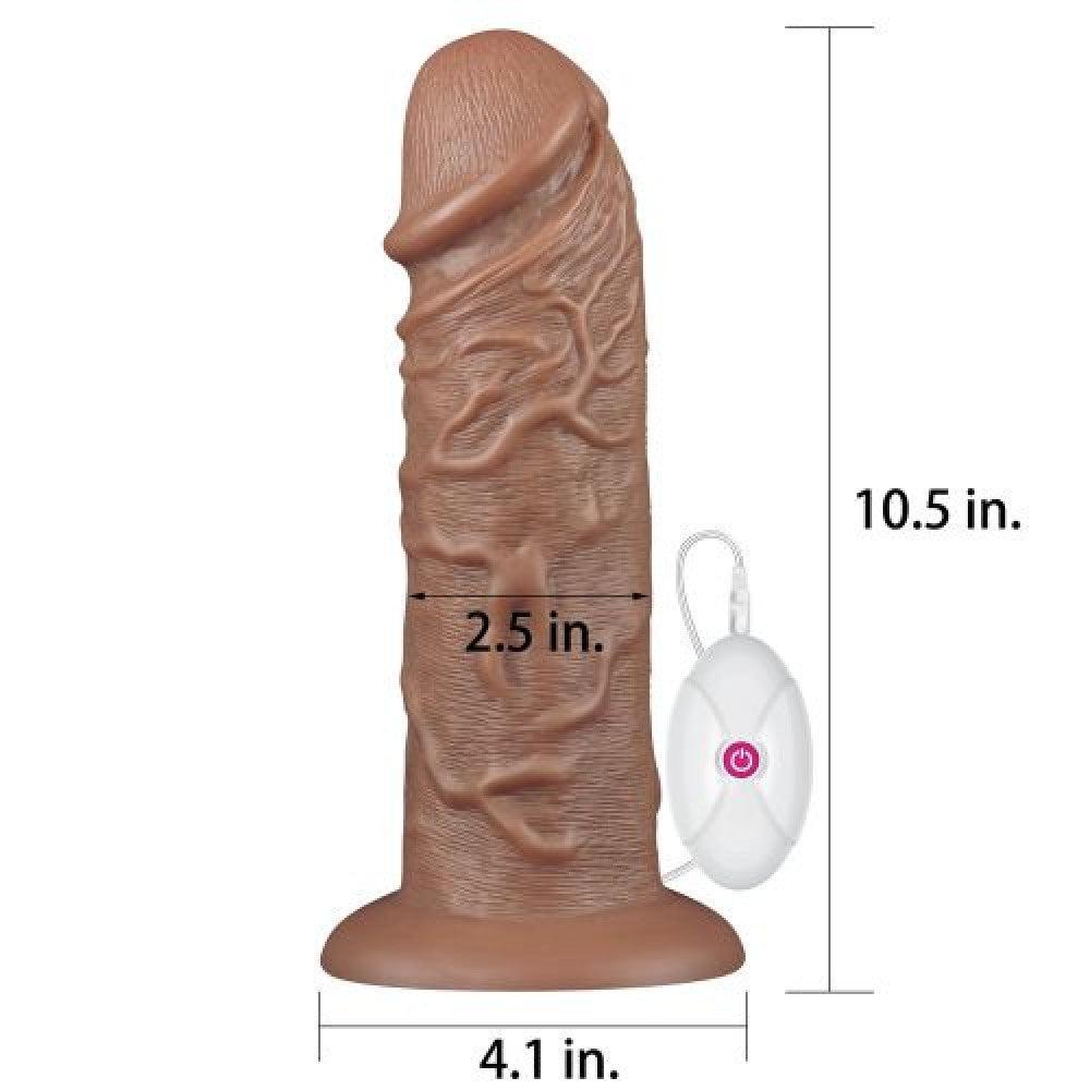 Realistic Chubby King Size Vibrating Dildo 10.5"