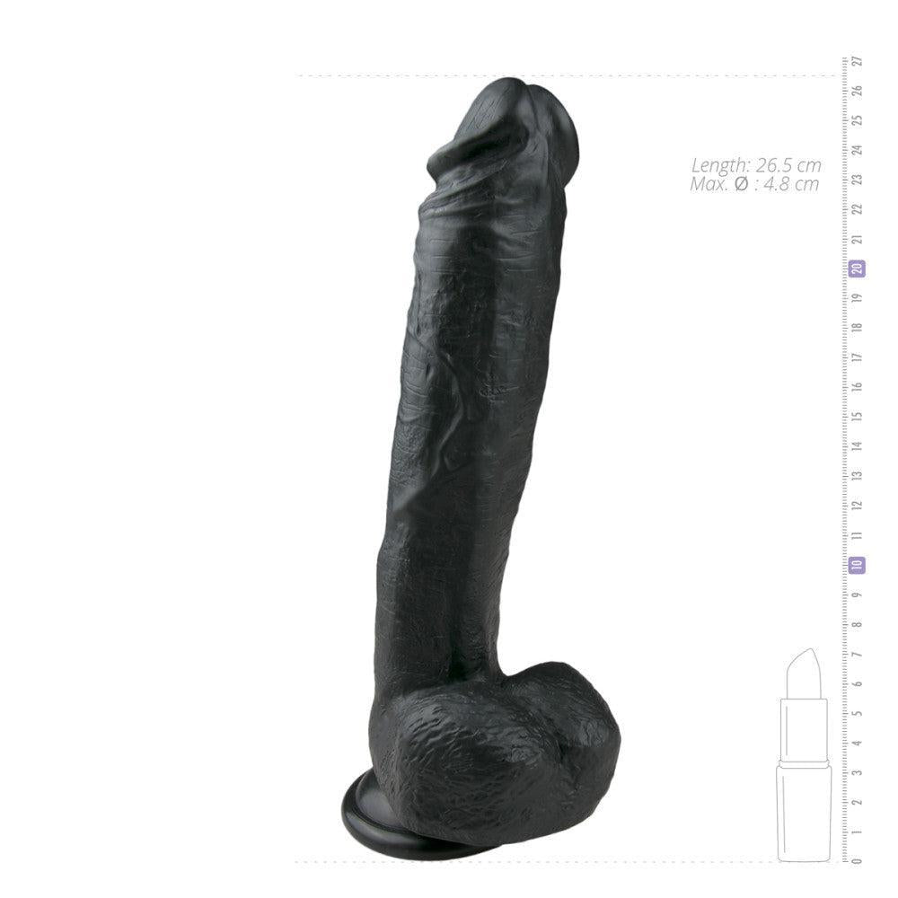 Realistic Suction Cup Dildo 10" Black