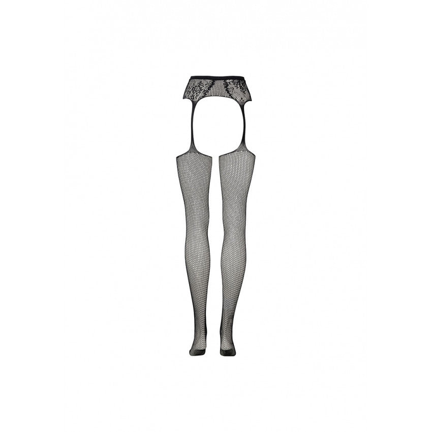 Le Desir Fishnet Garter Tights Black