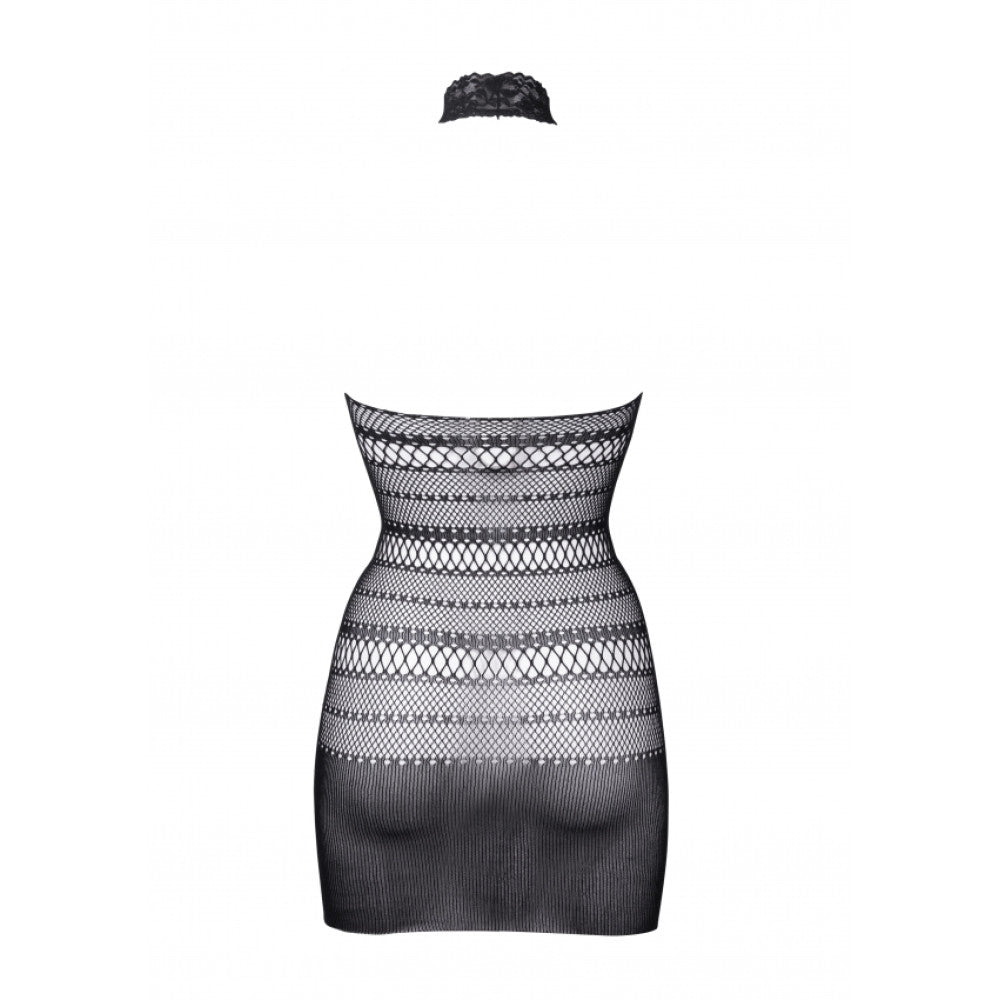 Le Desir Halter Neck Elegant Mesh Dress Black