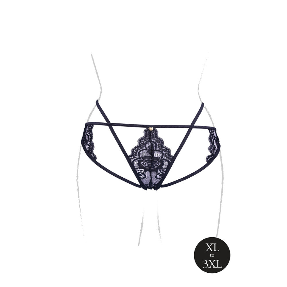 Le Desir Lena Crotchless erotic thong black