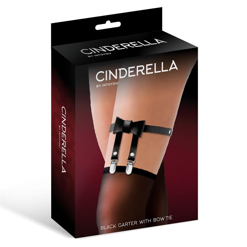 Leather Garter With Cinderella Bow Tie
