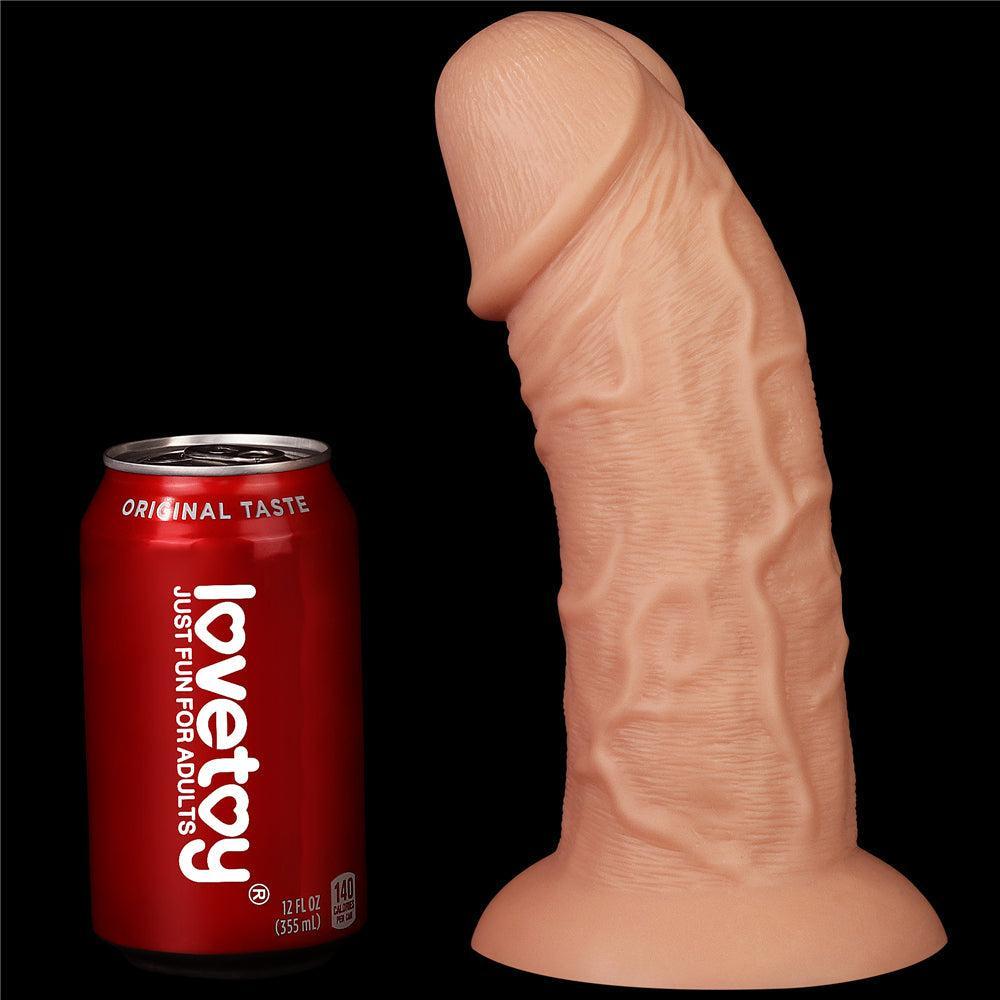 Realistic Curved Thick XL Dildo 9.5"