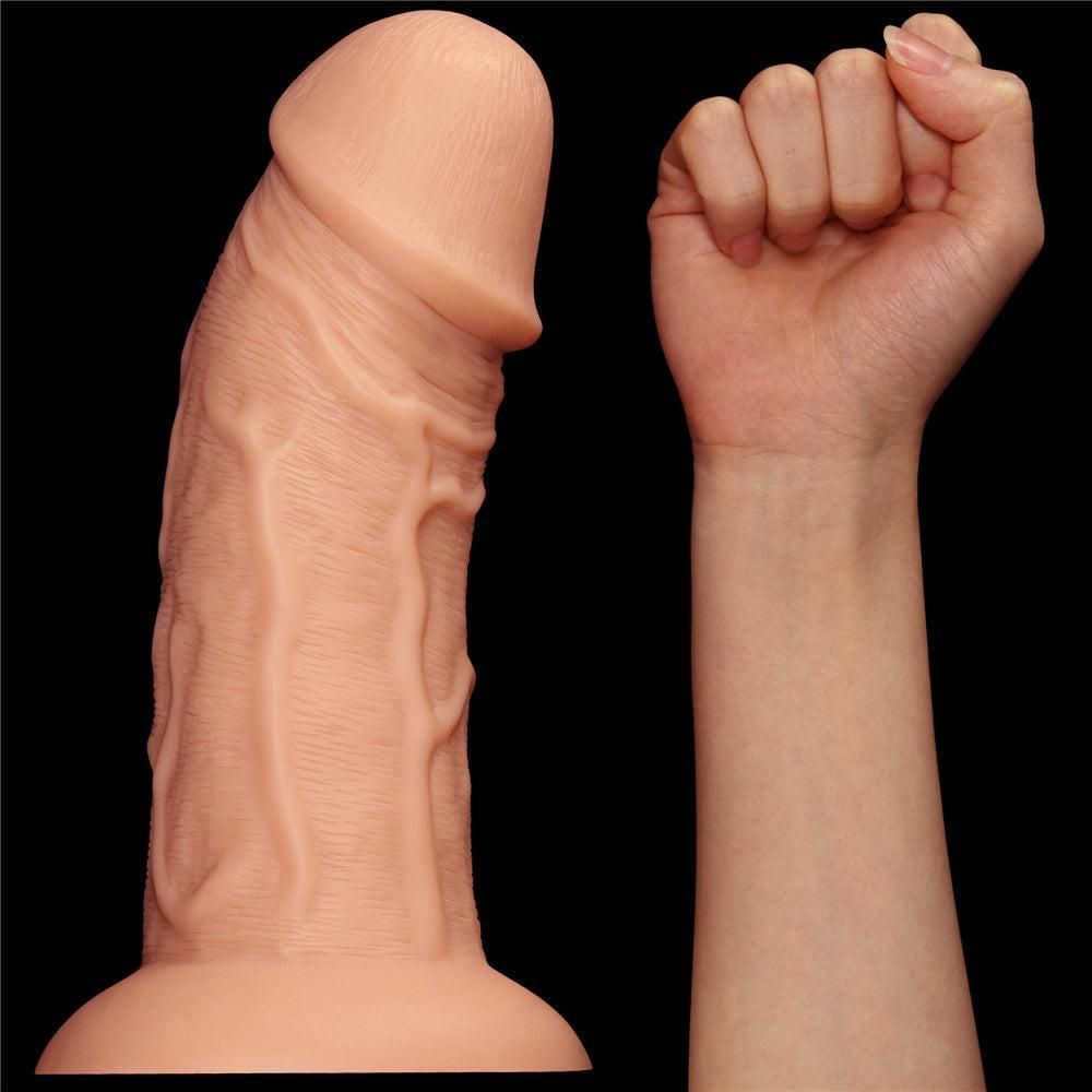 Realistic Curved Thick XL Dildo 9.5"