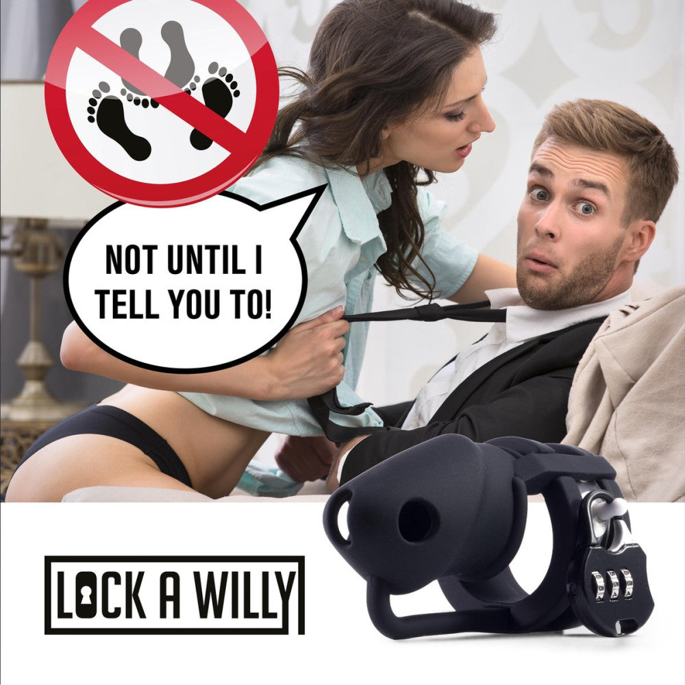 Lock-A-Willy Silicone Chastity Cock Cage