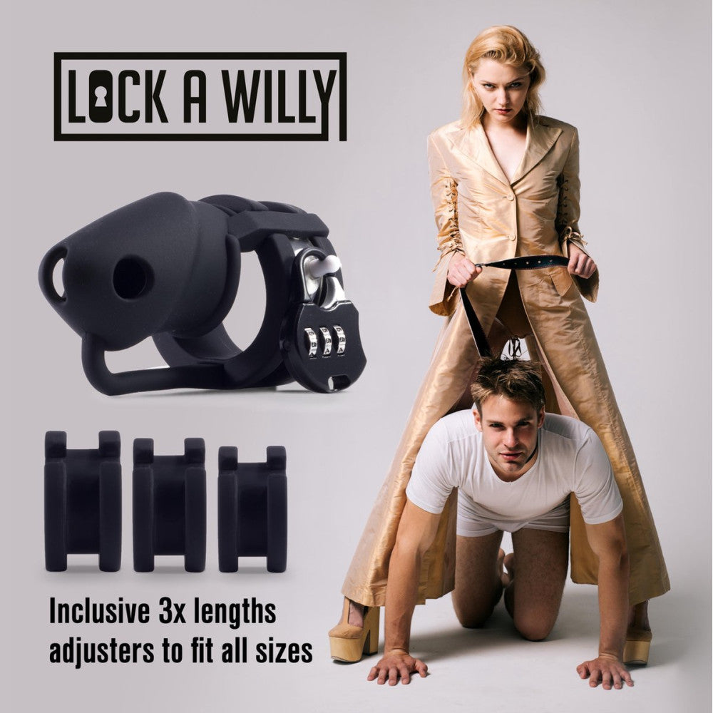 Lock-A-Willy Silicone Chastity Cock Cage
