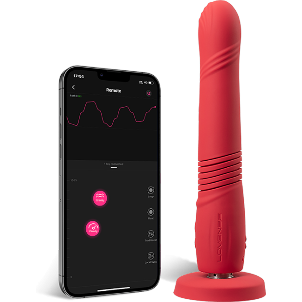Lovense Gravity Thrusting & Vibrating Dildo with App