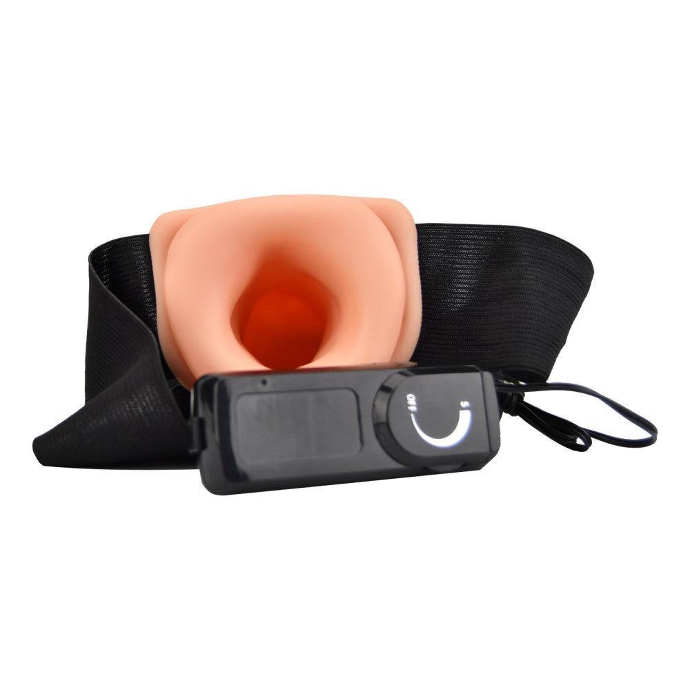 Loving Joy Hollow Vibrating Strap-On Belt 8"