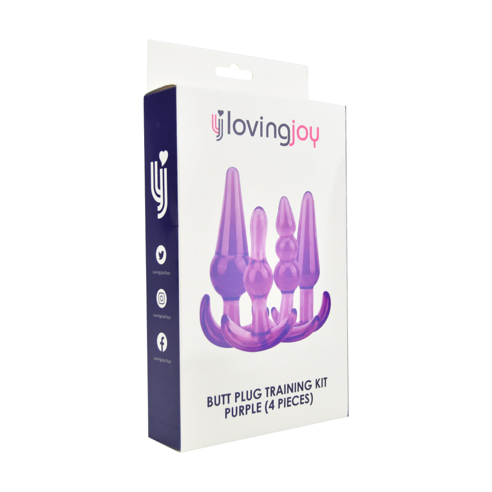 Loving Joy Anal Training Kit Butt Plugs Set of 4 pcs. Purple