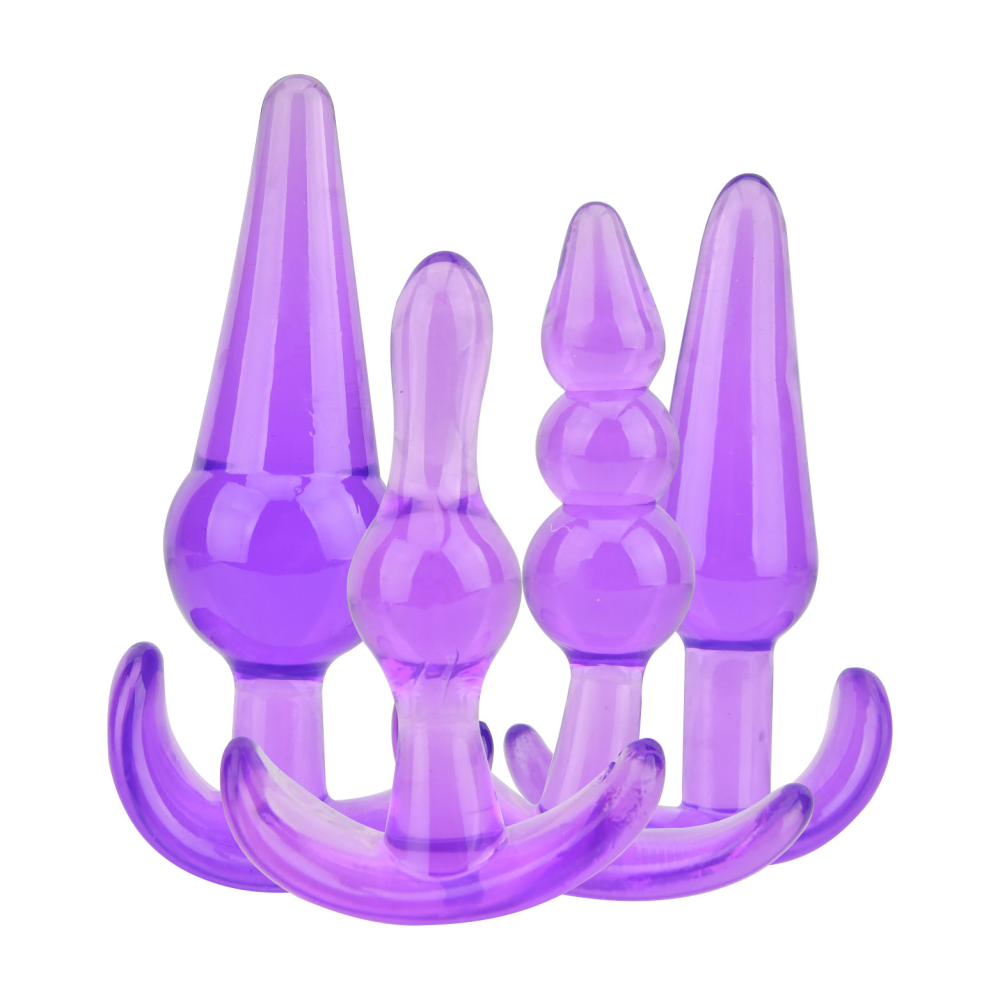 Loving Joy Anal Training Kit Butt Plugs Set of 4 pcs. Purple