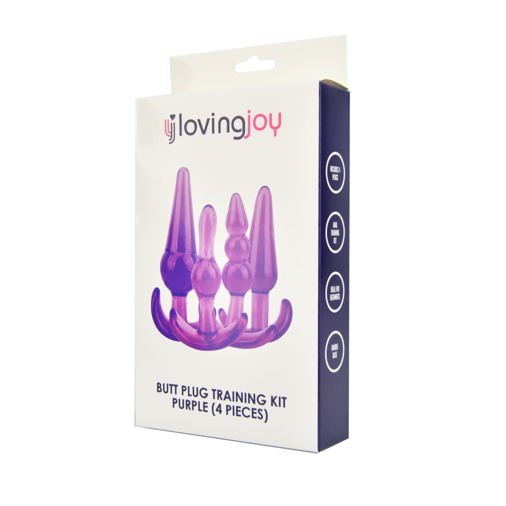Loving Joy Anal Training Kit Butt Plugs Set of 4 pcs. Purple
