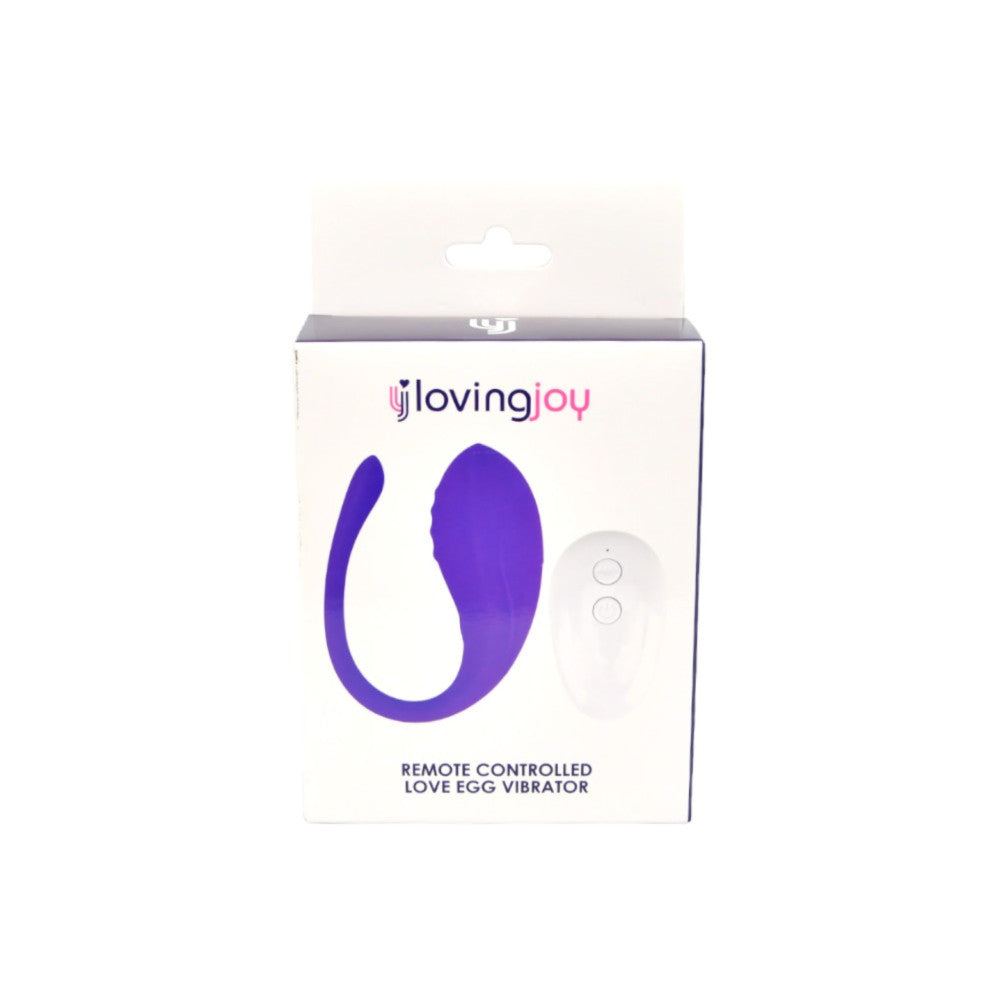Loving Joy Silicone Vibro Egg with Remote Control Purple