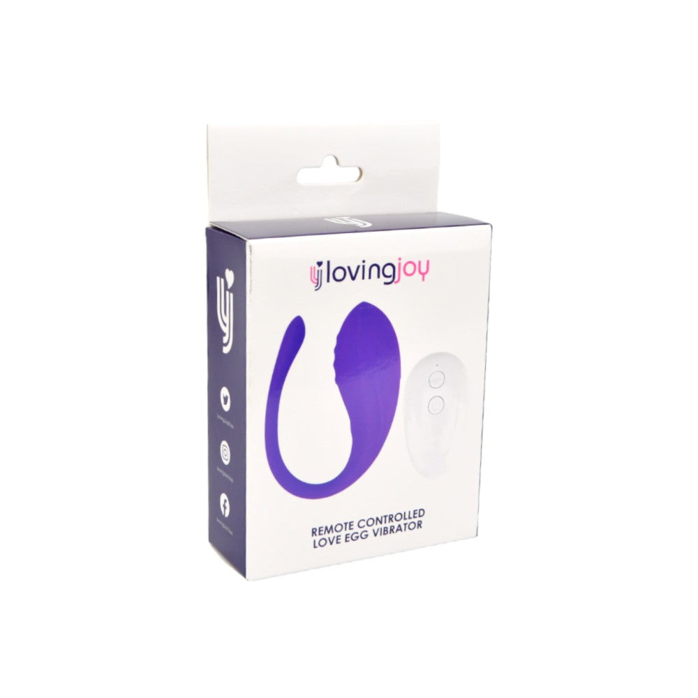 Loving Joy Silicone Vibro Egg with Remote Control Purple