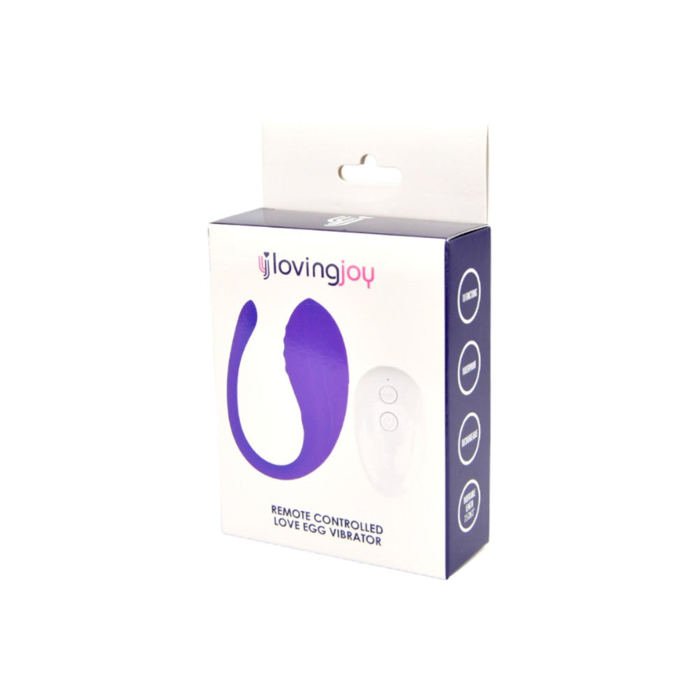 Loving Joy Silicone Vibro Egg with Remote Control Purple
