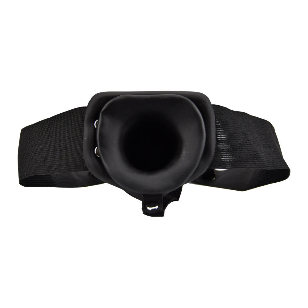 Loving Joy Unisex Strap-on Belt with Realistic Hollow Dildo 9" Black