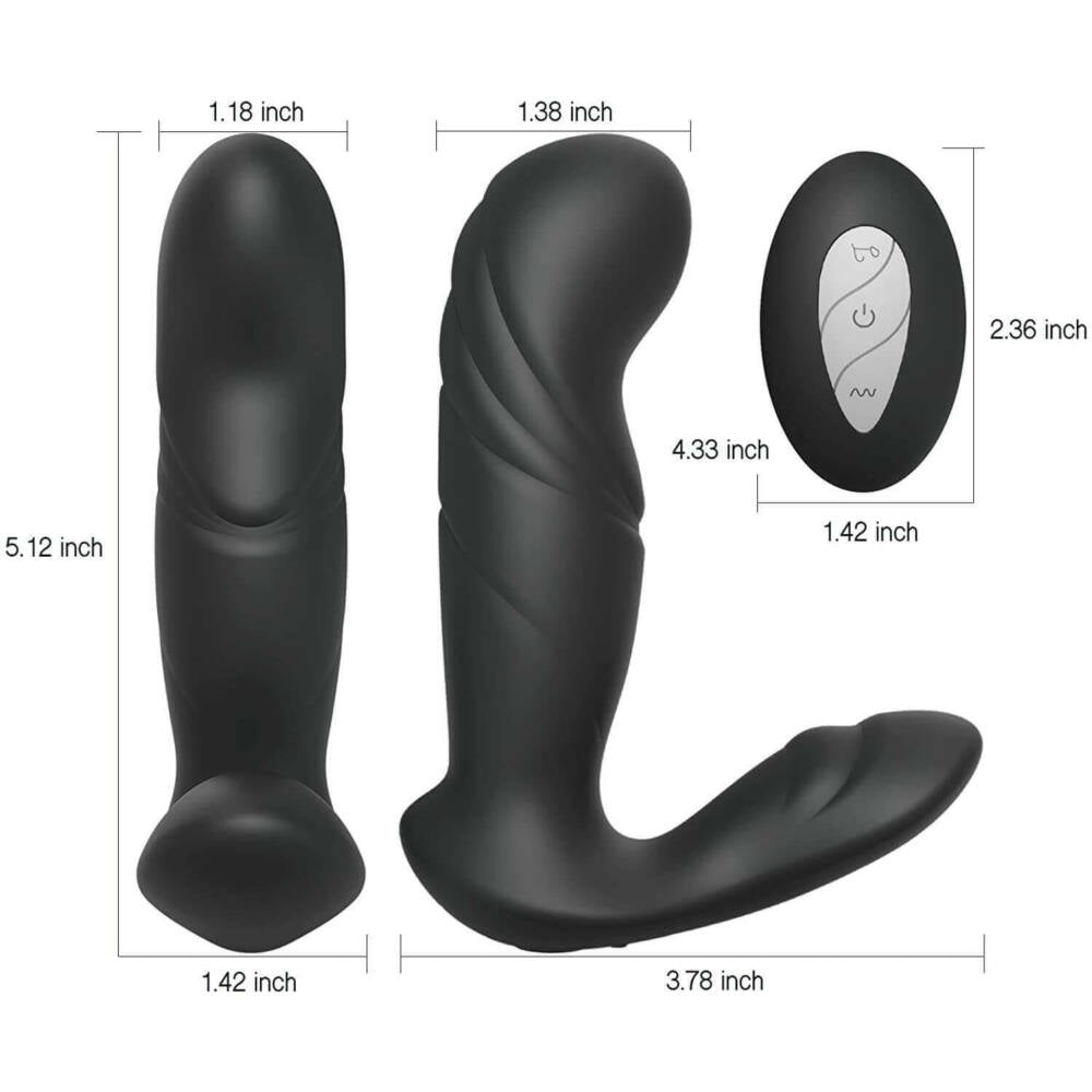 Lucky 7 Vibrator with Thrusting & Remote