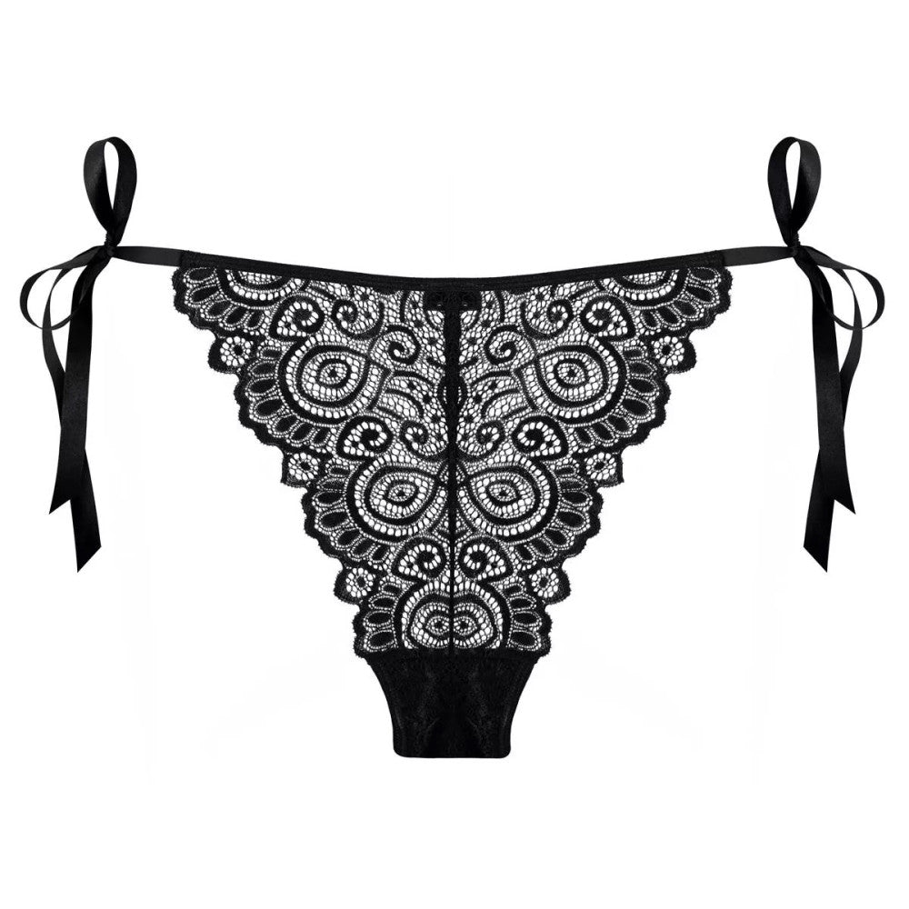 Luna Striptease Sexy Lace Panties with Ribbons