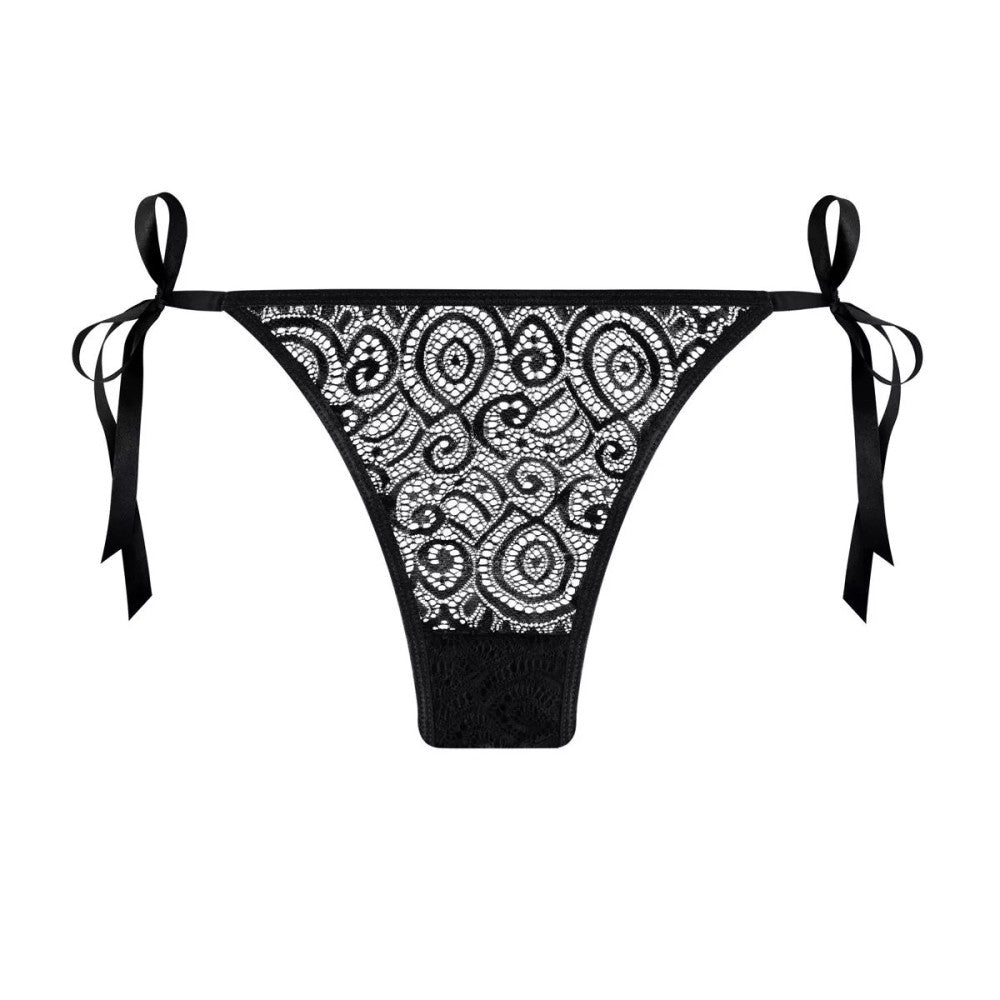 Luna Striptease Sexy Lace Panties with Ribbons