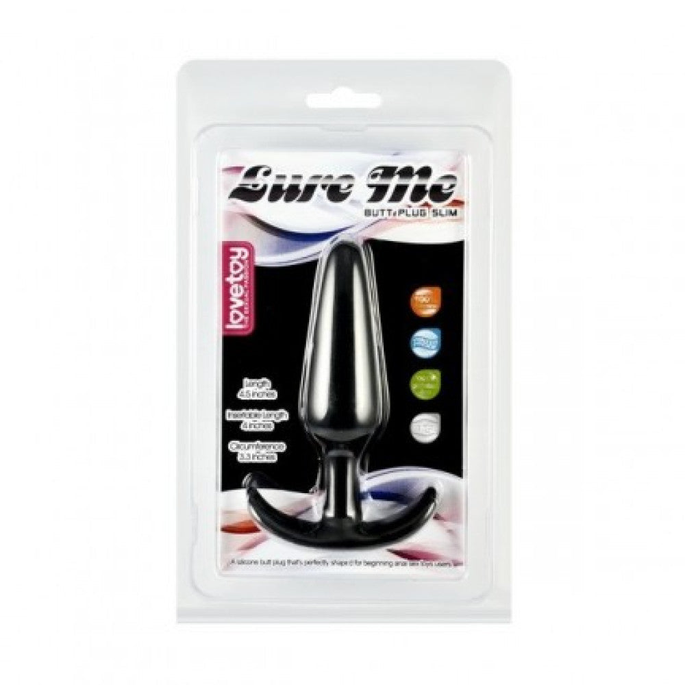 Lure Me Slim Silicone Butt Plug Black