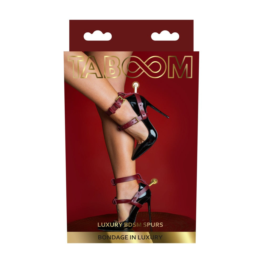 Luxury Ankle Straps with Metal Spurs Taboom Luxury BDSM Spurs