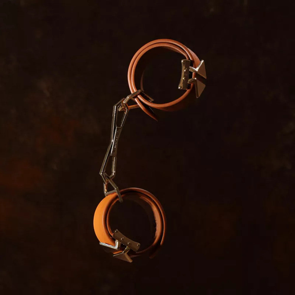 Luxury Leather BDSM Lockink Wrist Restraints