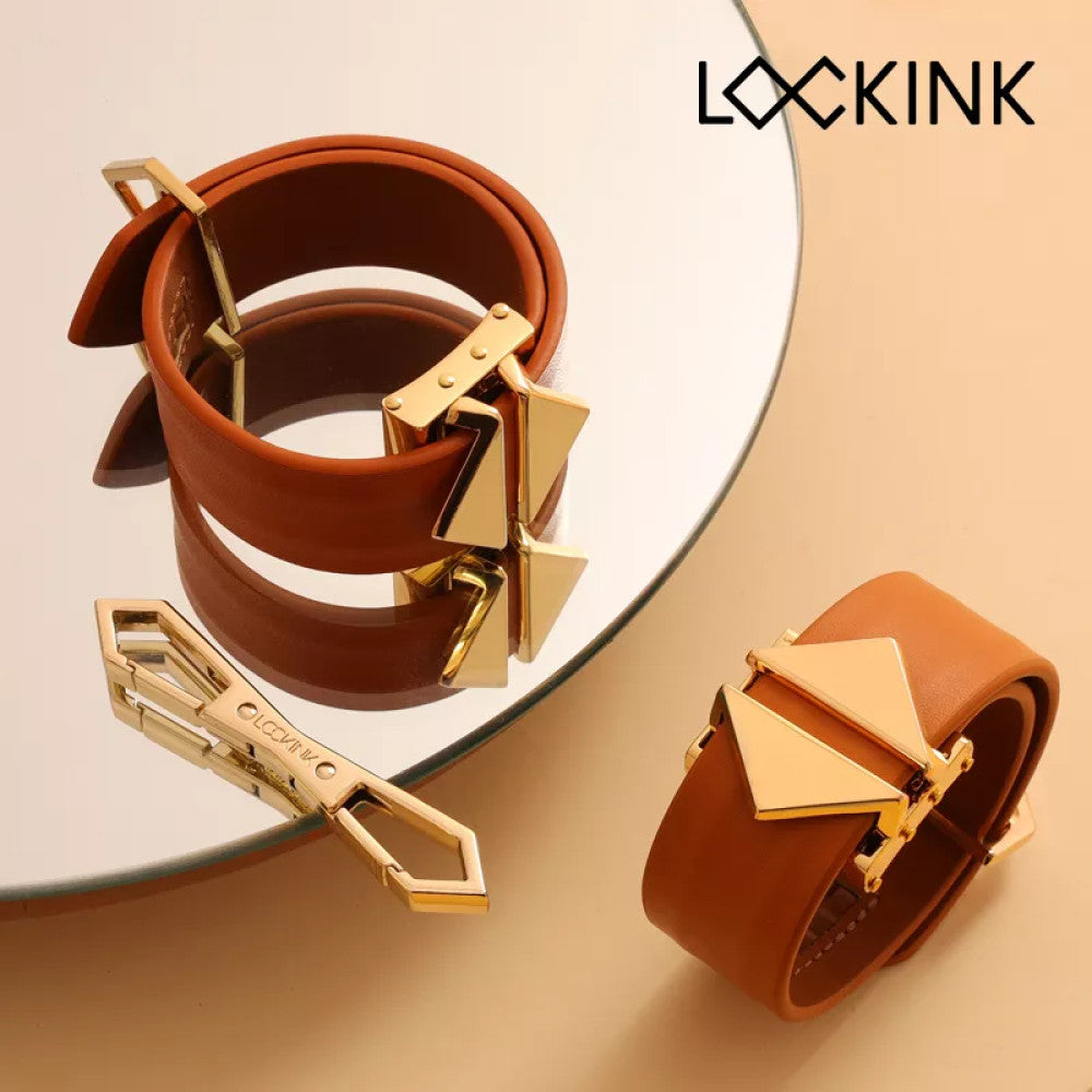 Luxury Leather BDSM Lockink Wrist Restraints