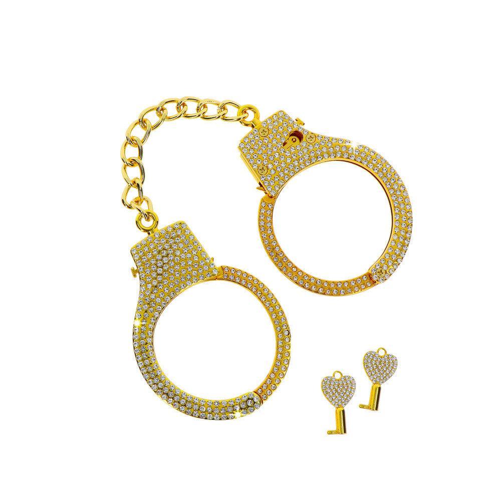 Luxury Metal Handcuffs Diamond Cuffs Gold