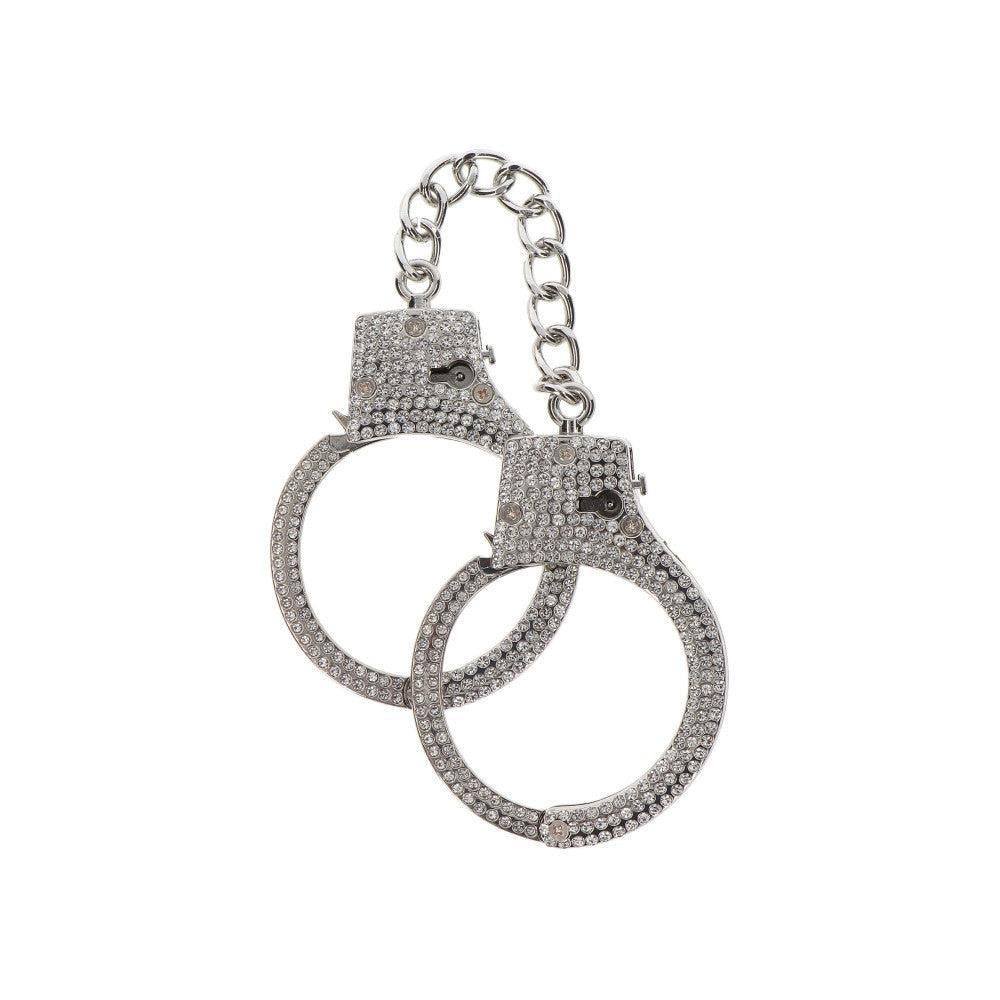 Luxury Metal Handcuffs Diamond Cuffs Silver