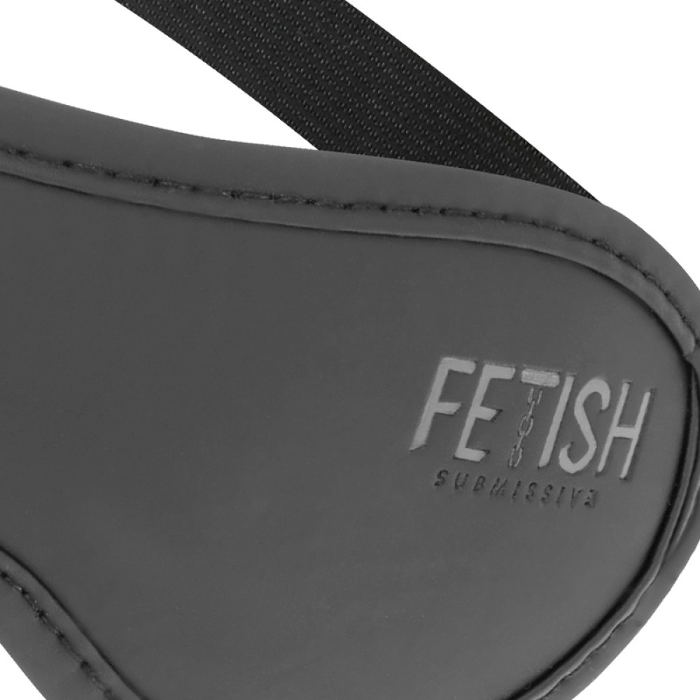 Fetish Submissive Vegan Leather Eye Mask Black