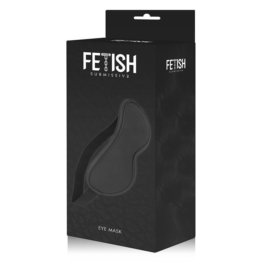 Fetish Submissive Vegan Leather Eye Mask Black