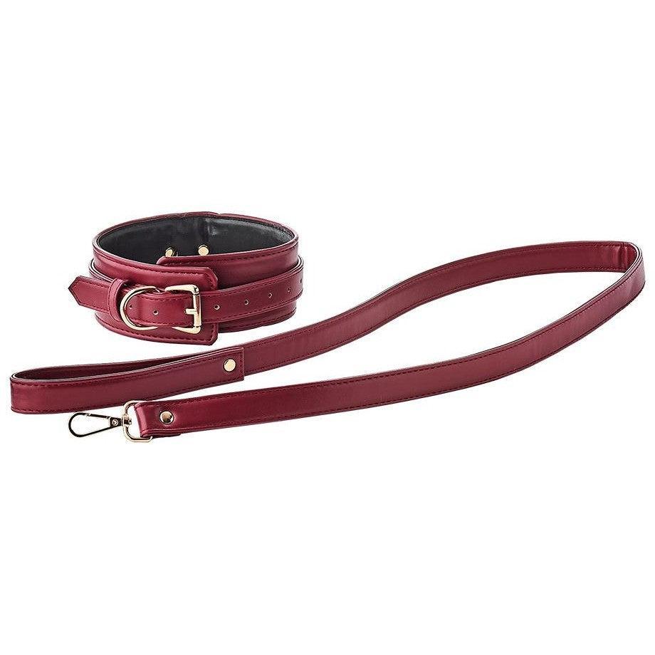 Luxury Collar with Lead Blaze Elite Red