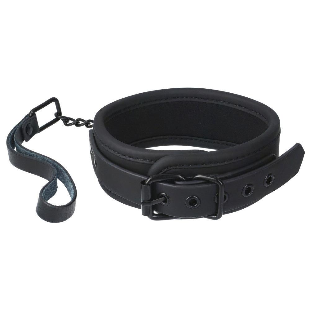 Blaze BDSM Collar & Leash Black