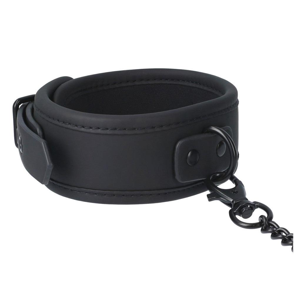 Blaze BDSM Collar & Leash Black