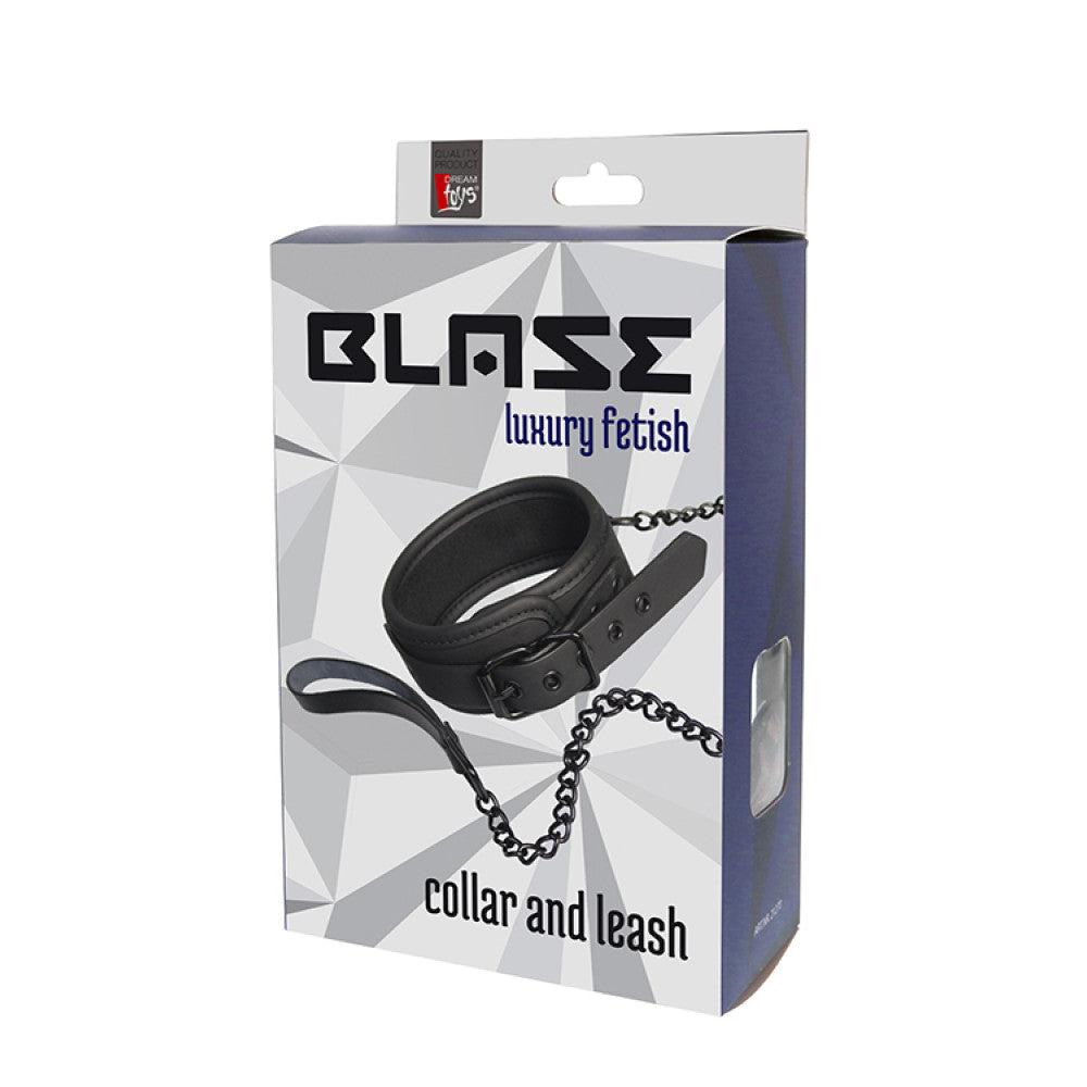 Blaze BDSM Collar & Leash Black