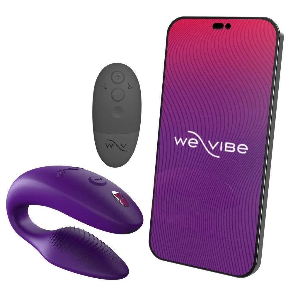 Luxury stimulator for couples with App We Vibe Sync 2 purple