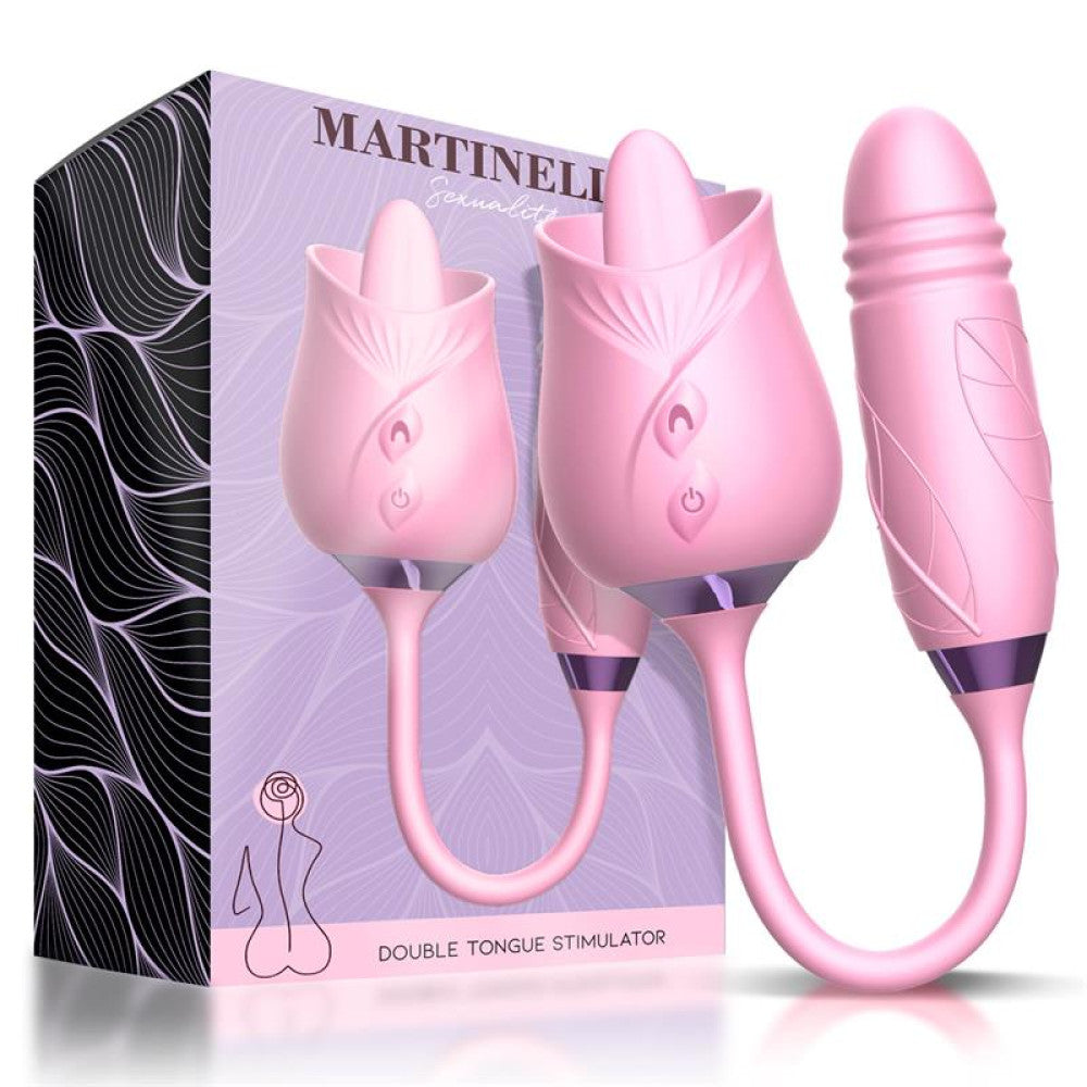 Martinella Double Tongue Clitoris Stimulator Vibro Pushing Egg