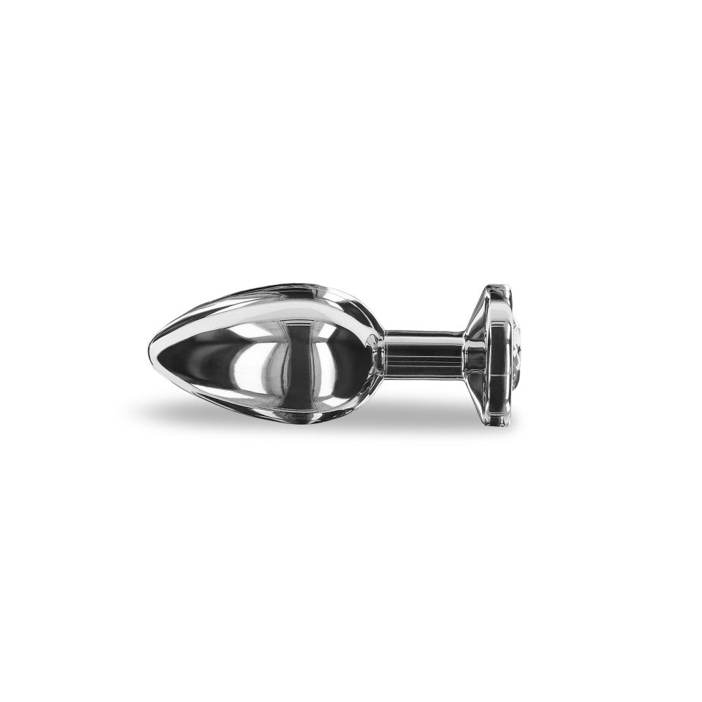 Massive Steel Butt Plug with Clear Crystal Playhouse