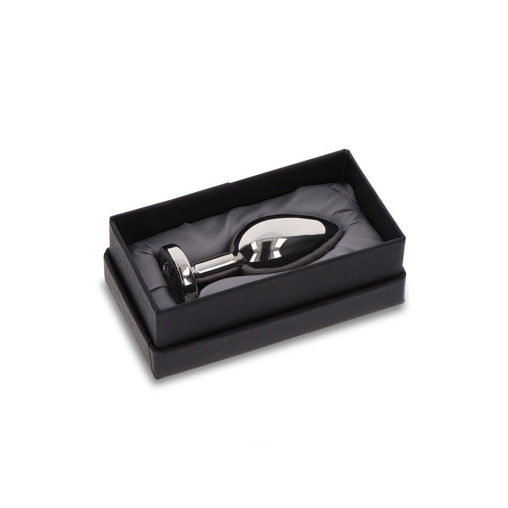 Massive Steel Butt Plug with Clear Crystal Playhouse