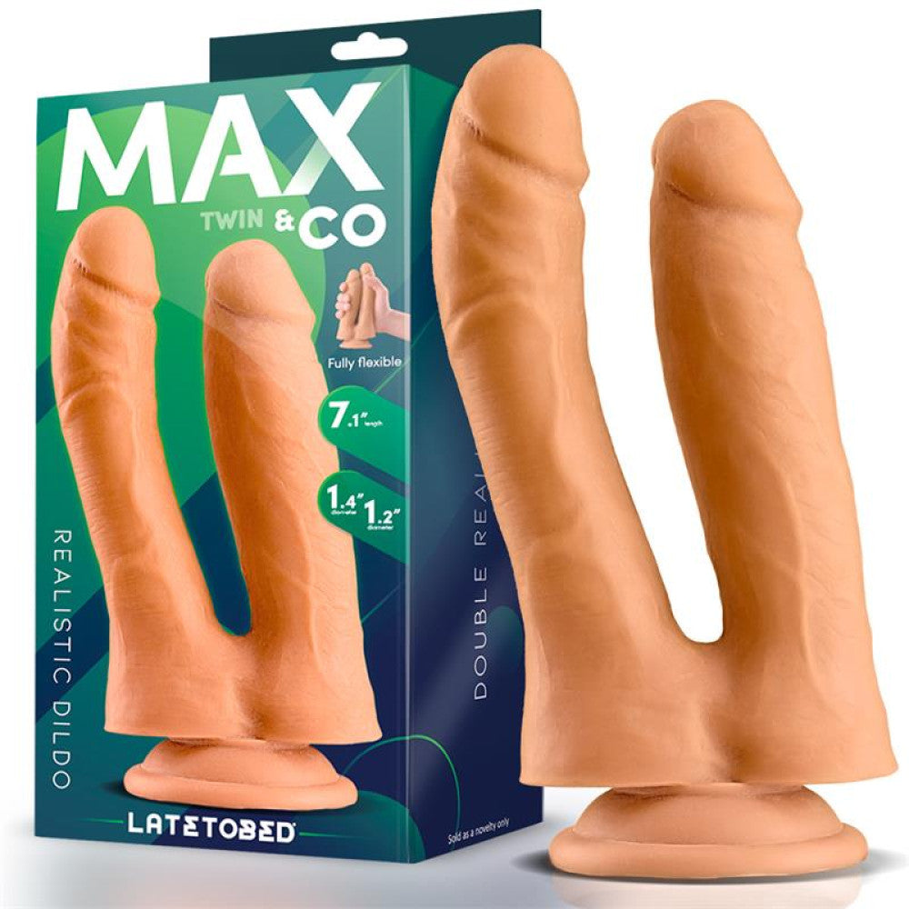 Max & Co Twin Double Anal-Vaginal Realistic Dildo