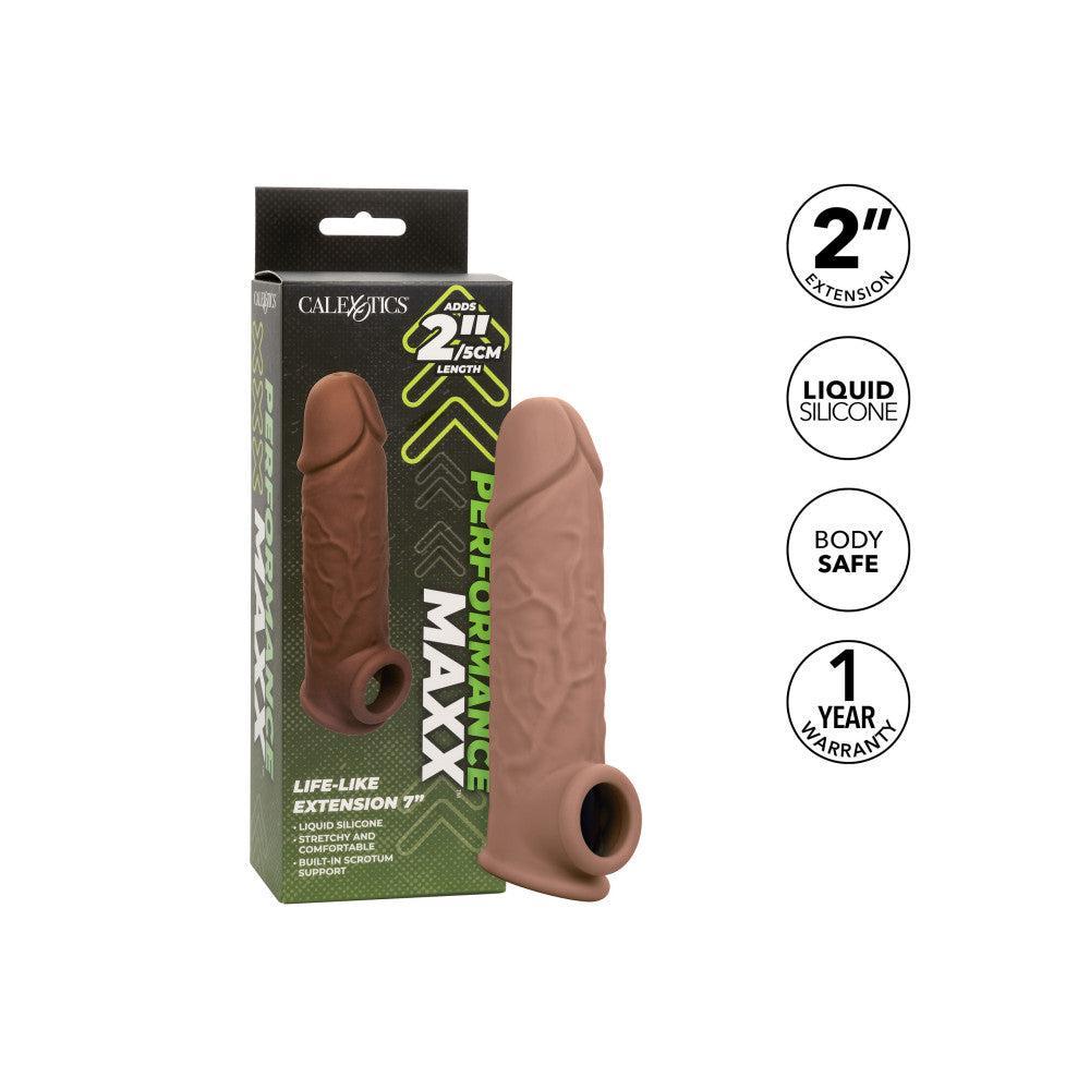 Maxx Silicone Penis Extender Brown