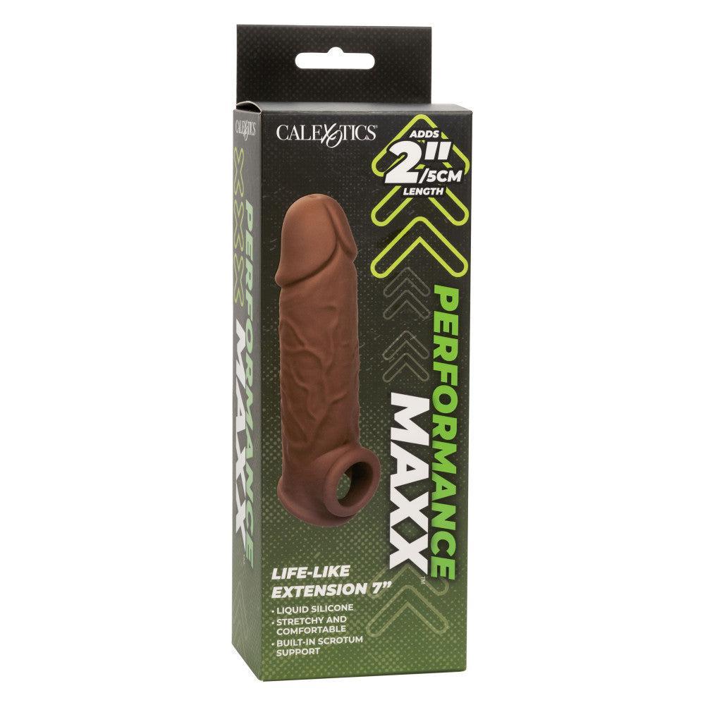 Maxx Silicone Penis Extender Brown