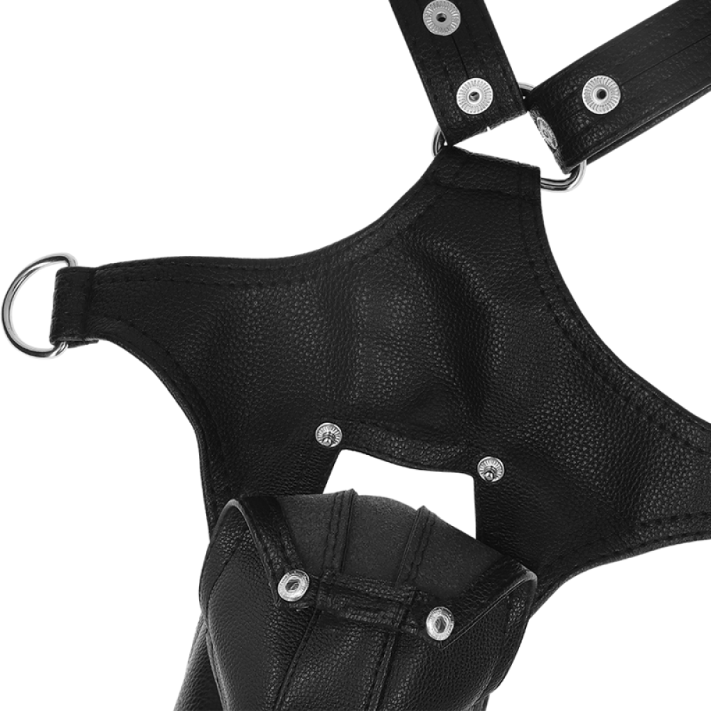Men's Body Harness Fetish Eco Leather Black
