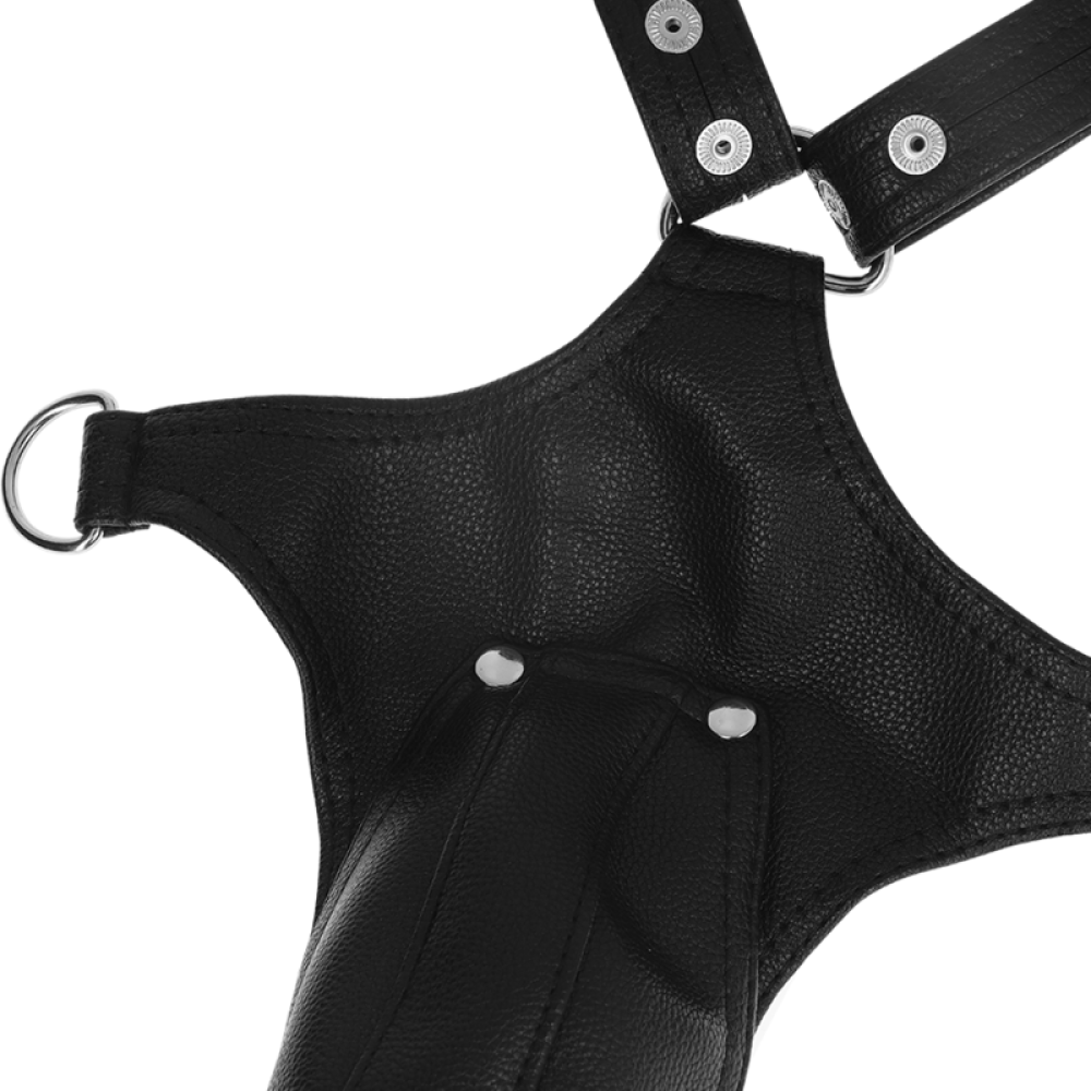Men's Body Harness Fetish Eco Leather Black