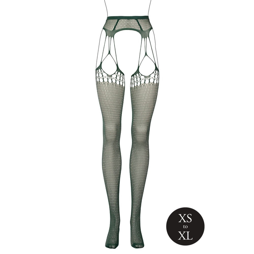 Mesh mesh tights Le Desir green