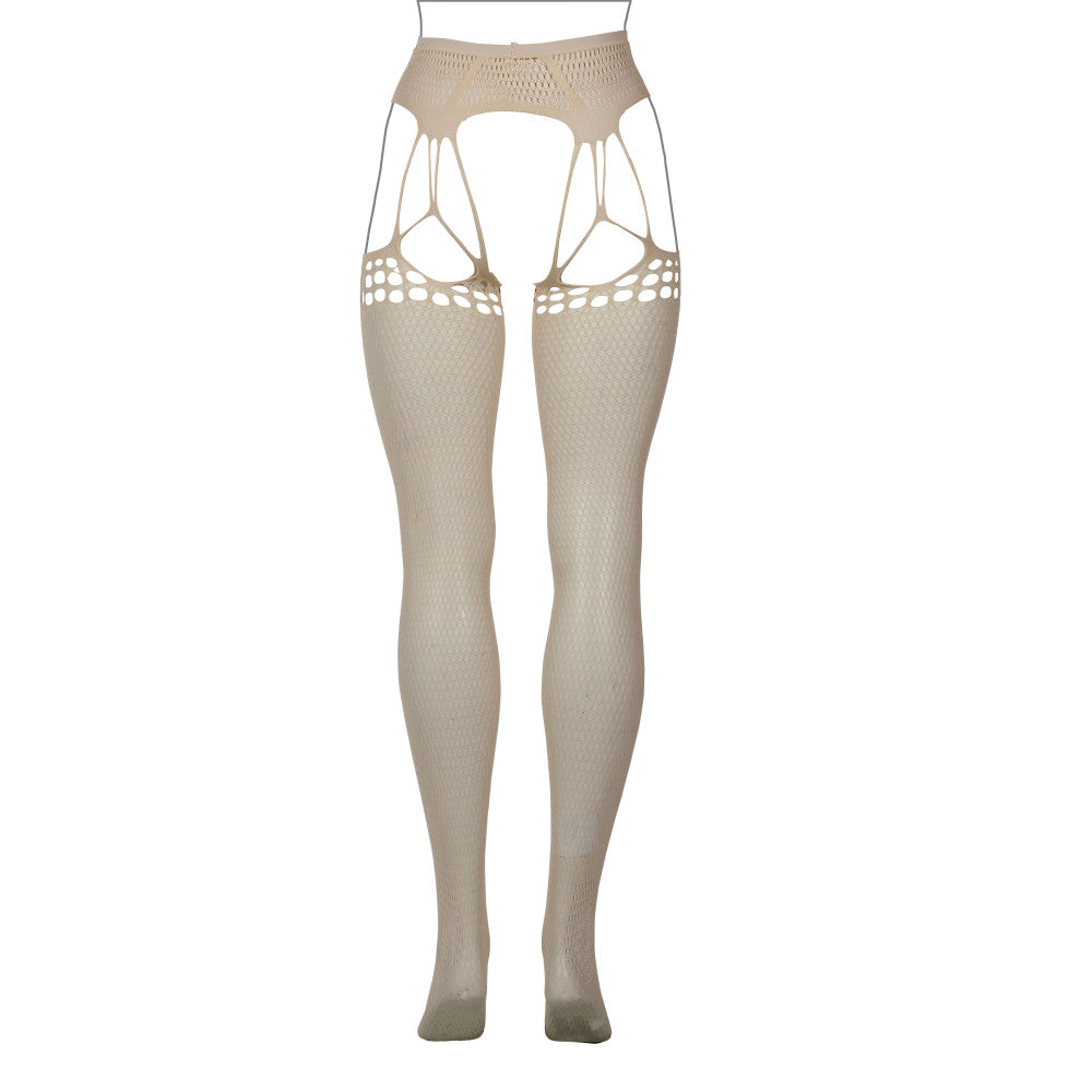 Mesh tights with holes Le Desir Beige