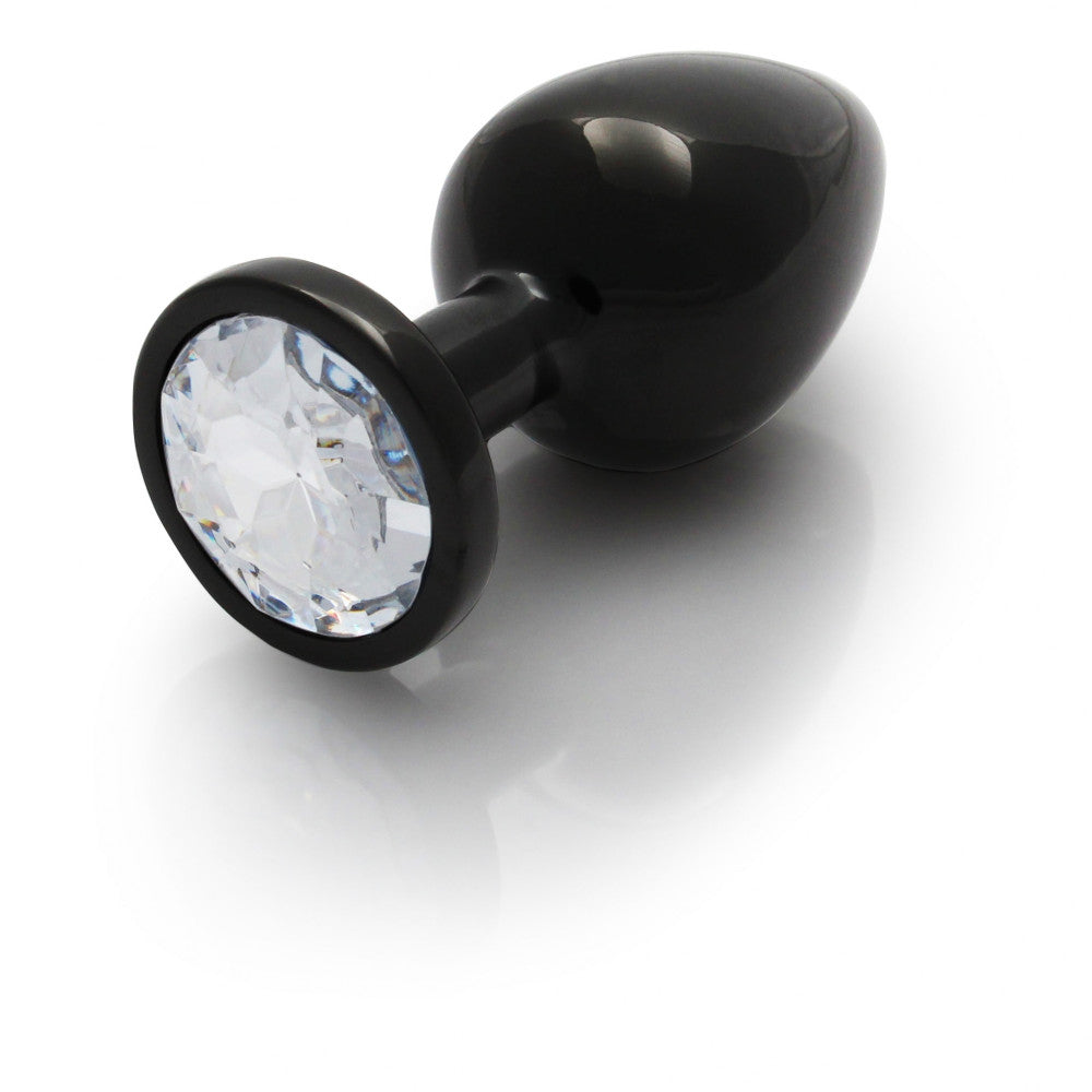 Metal Anal Plug with Crystal Ouch! M black