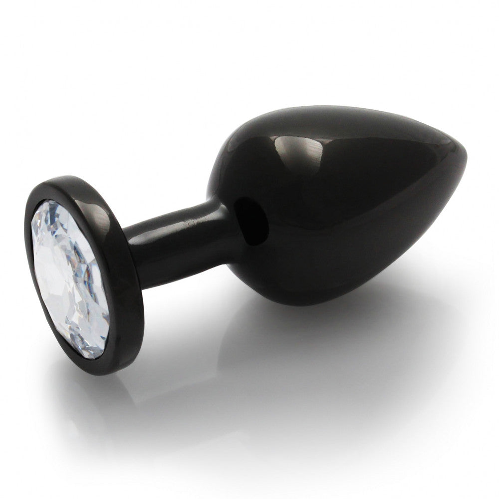 Metal Anal Plug with Crystal Ouch! M black
