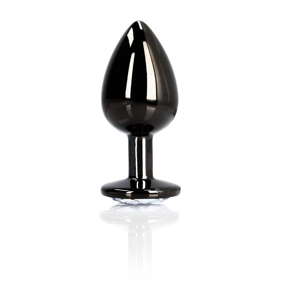 Metal Anal Plug with Crystal Ouch! M black