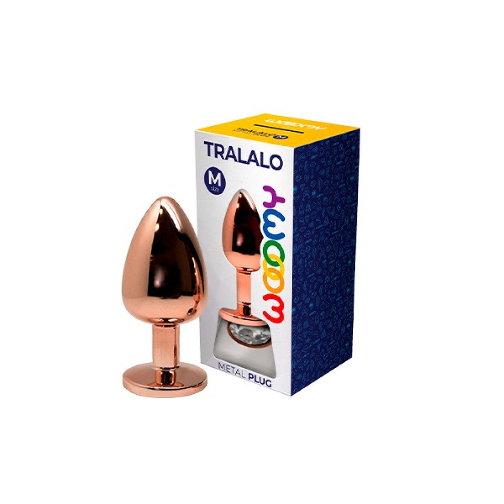 Metal Butt Plug With Crystal Tralalo Gold